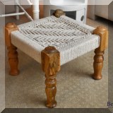 F88. Macrame footstool. 